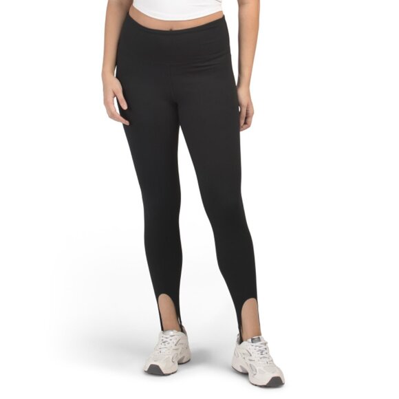 90 DEGREE BY REFLEX Black Lux High Rise Revitalize Stirrup Leggings - Picture 1 of 2